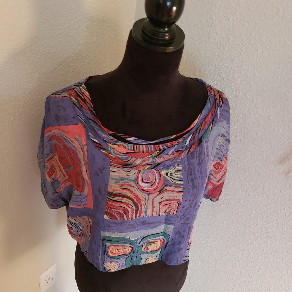 Artistic Silk Blouse Platinum by Dorothy Schoelen